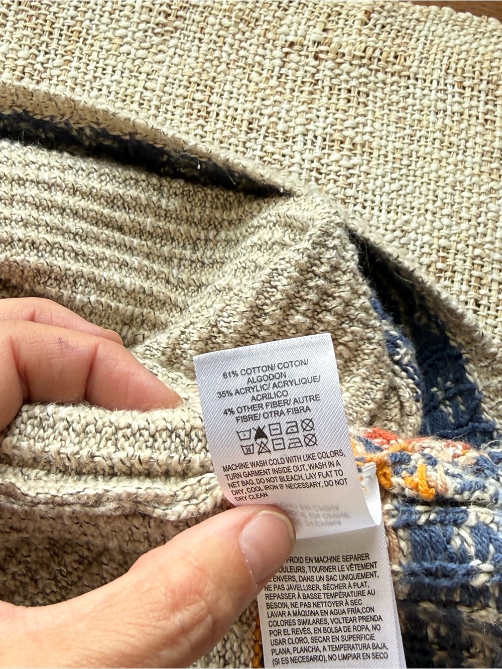 Lucky Brand Fair Isle Open-Front Cardigan - Picture 6 of 6